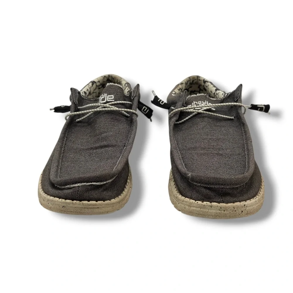 Hey Dude Wally Stretch Shoes Mens 10 Opal Black‎ Slip On